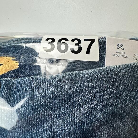 Seven7 Jeans Womens 14 Blue Tummyless High Rise Boot Stretch Pockets Medium Wash - Picture 14 of 14